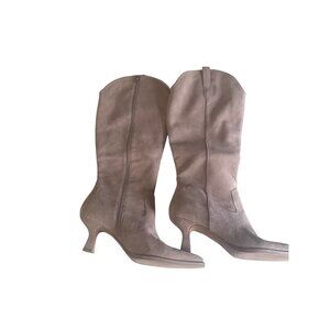 Dolce Vita tan leather heeled boots size 10.5 W
